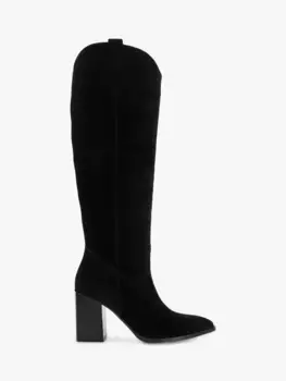 Ботинки Dune Tavern Suede Pointed Knee High, черный