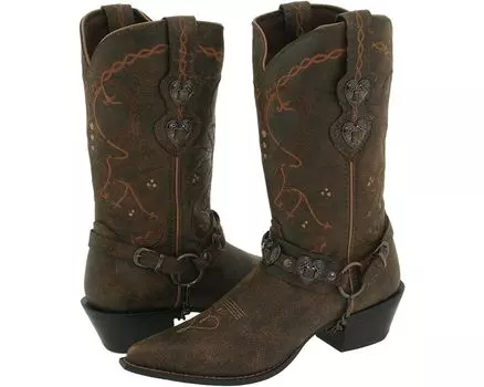 Ботинки Durango Crush Cowgirl, цвет Saddle Brown W/Tan & Brown