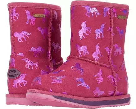Ботинки Emu Australia Rainbow Unicorn Brumby, цвет Deep Pink
