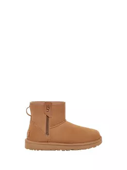 Ботинки eskimo classic mini bailey zip женские бежевые Ugg