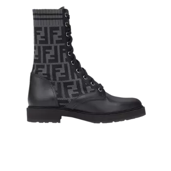Ботинки Fendi FF Rockoko Biker Boot 'Black', черный