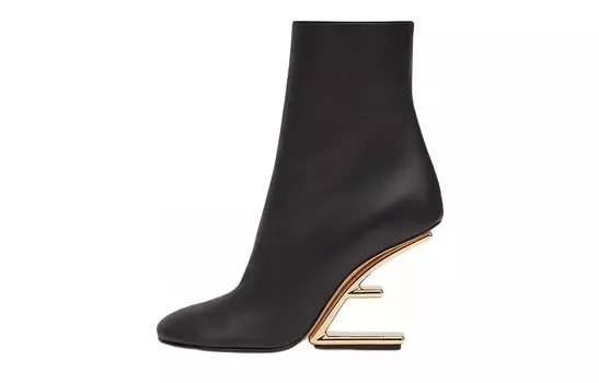 Ботинки Fendi First Round Toe Ankle, черный