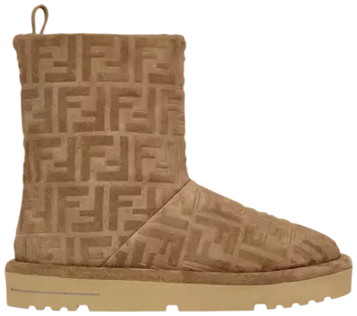 Ботинки Fendi Wmns Apres Chic Low Boot 'FF Embossed - Brown', коричневый