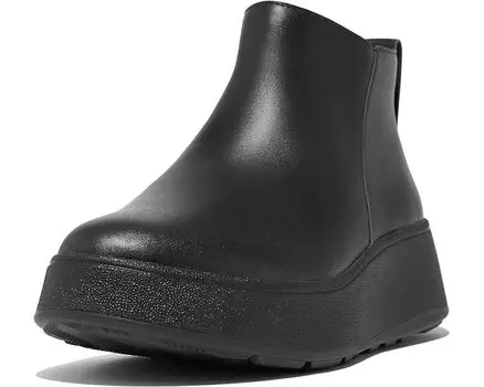 Ботинки FitFlop F-Mode Leather Flatform Zip Ankle Boots, цвет All Black