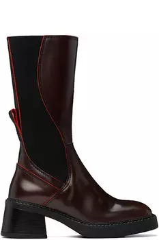 Ботинки Flabia бордового цвета Miista