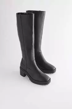 Ботинки Forever Comfort на толстом каблуке и толстой подошве Next, черный