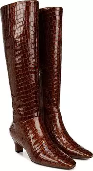 Ботинки Franco Sarto Andria High Shaft Boots, цвет Brown Croc Print Leather