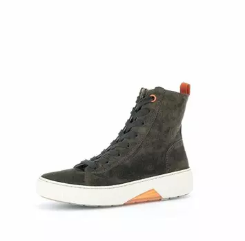 Ботинки GABOR Lace-Up Ankle Boots, темно-зеленый