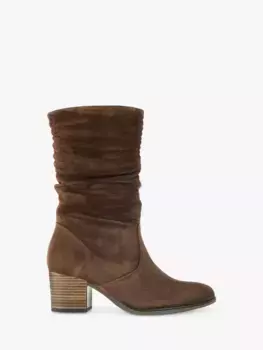 Ботинки Gabor Ramona Wide Fit Suede Ruched Mid Length