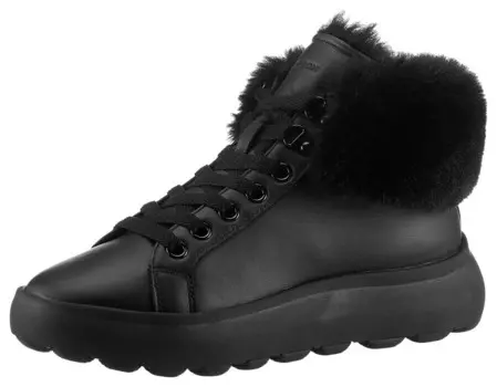 Ботинки GEOX Lace-Up Ankle Boots, черный