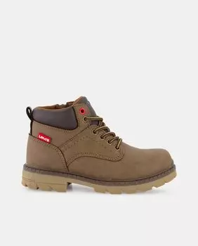 Ботинки горного типа Jax Plus для мальчика со шнуровкой и застежкой-молнией Levi's, темно коричневый