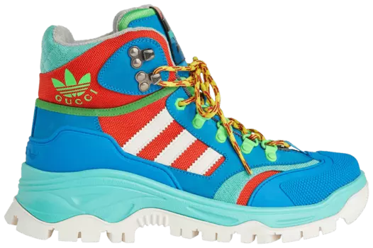 Ботинки Gucci Adidas x Gucci Wmns Lace Up Boot 'Blue Red', синий