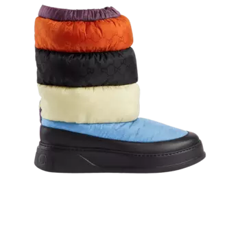 Ботинки Gucci Padded Snow Boot 'Black Multi-Color', разноцветный
