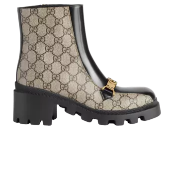Ботинки Gucci Wmns GG Supreme Ankle Boot 'Dark Beige', коричневый