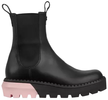 Ботинки Gucci Wmns Leather Chelsea Boots 'Black Pink', черный