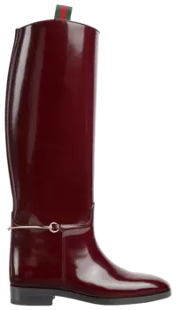 Ботинки Gucci Wmns Slim Horsebit Boot 'Lacquered Cherry', красный