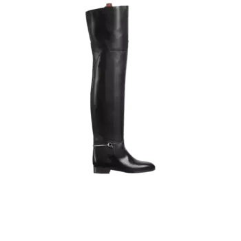 Ботинки Gucci Wmns Slim Horsebit Knee-High Boot Black, черный