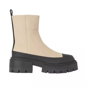 Ботинки H&M Leather Chunky, светло-бежевый
