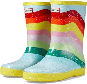 Ботинки Hunter First Rainbow Glitter, цвет Bleached Blue/Red Tang/Illuminating Yellow