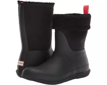 Ботинки Hunter Original Roll Top Sherpa Snow, черный