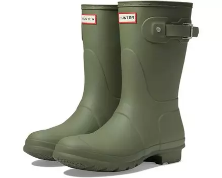 Ботинки Hunter Original Short Logo Backstrap Boot, зеленый