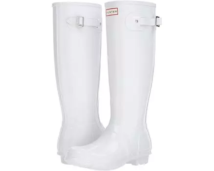 Ботинки Hunter Original Tall Gloss Rain, белый