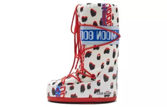 Ботинки Icon Retrobiker Dalmatian Moon Boot, белый/красный/синий