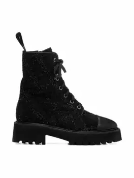 Ботинки из букле Aquazzura, черный