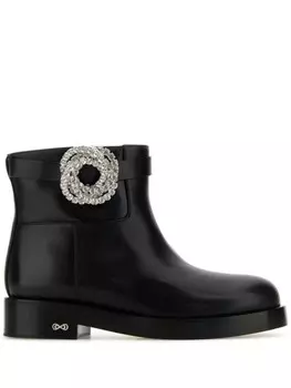 Ботинки из гладкой кожи MACH & MACH, черный