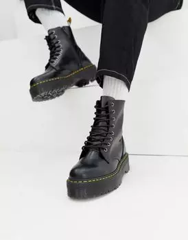 Ботинки из гладкой кожи на платформе Dr Martens Jadon с 8 люверсами