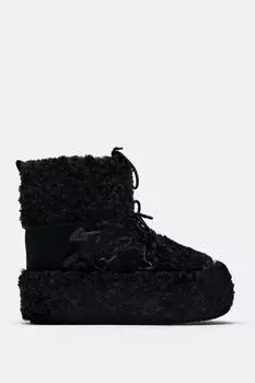 Ботинки из искусственной дучи ZARA, черный
