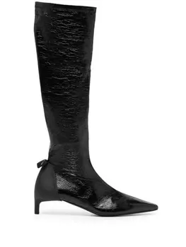 Ботинки из кожи Courrges Scuba Vinyl 30 мм, черный