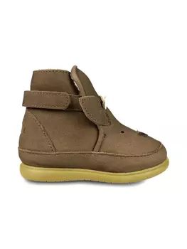 Ботинки из кожи с липучками Donsje, коричневый