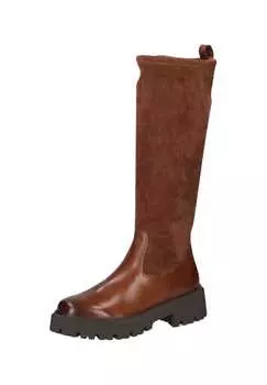 Ботинки из кожи/текстиля Caprice, цвет cognac