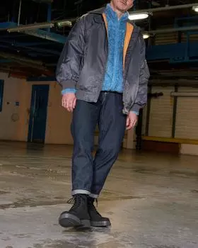 Ботинки из нубука 1460 Mono с фрезеровкой на шнуровке Dr. Martens