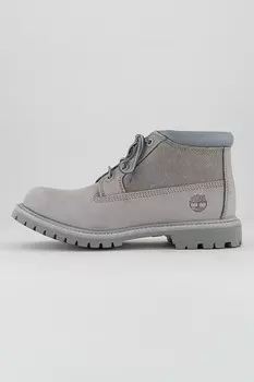 Ботинки из нубука с логотипом Timberland, серый