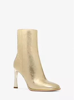 Ботинки из потрескавшейся кожи с металлическим эффектом Kelsea Michael Kors, золотой