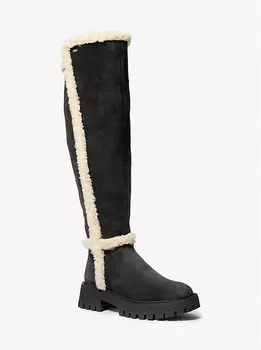Ботинки из замши и искусственной овчины Asher Michael Kors, черный