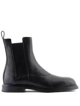 Ботинки из зернистой кожи Emporio Armani, черный