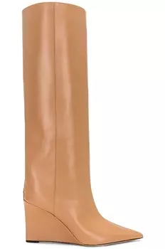 Ботинки Jimmy Choo Blake 85 Leather Wedge, цвет Biscuit