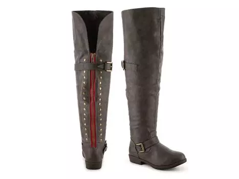 Ботинки Journee Collection Kane с широкими голенищами, серо-коричневый
