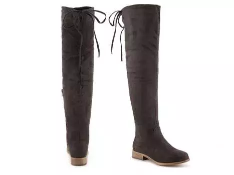 Ботинки Journee Collection Mount Wide Calf выше колена, серый