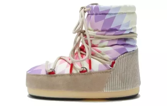 Ботинки Kaleidoscope Padded Lace-Up Moon Boot, цвет Brown rice purple