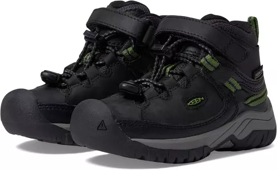 Ботинки KEEN Kids Targhee Mid Waterproof, цвет Black/Campsite