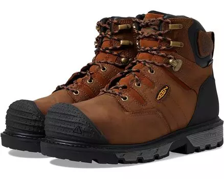 Ботинки KEEN Utility Camden 6" Waterproof Composite Toe, цвет Leather Brown/Black