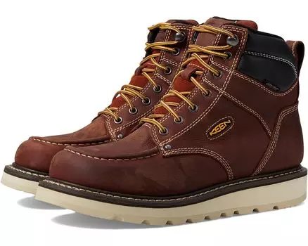 Ботинки KEEN Utility Cincinnati 6" Waterproof (Soft Toe), цвет Tuscan Red/Sandshell