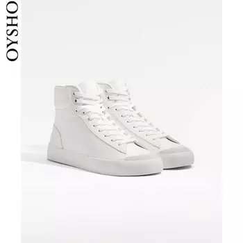Ботинки короткие Oysho на плоской подошве, белый