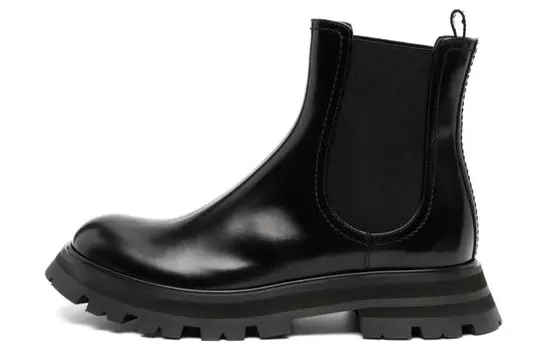 Ботинки кожаные Alexander Mcqueen Wander Chelsea, черный