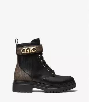 Ботинки кожаные армейские Michael Michael Kors Parker Leather Combat, черный