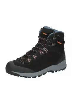 Ботинки кожаные походные Explorer II GTX Mid, водонепроницаемые, женские LOWA, цвет Schwarz Mandarine